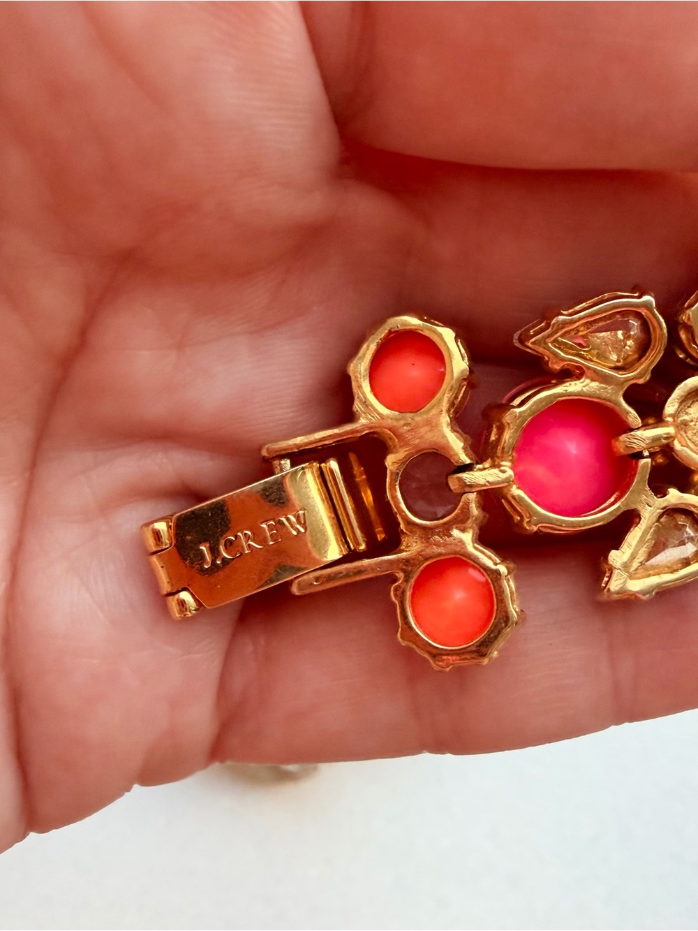 J. Crew/Madewell Accessory/Jewelry LOT: Hair Clip, Necklace, Bracelet Bow Neon - Picture 8 of 9